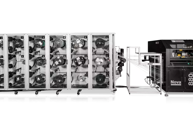 Nova 880 i wires in multiple section inside a machine